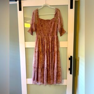 Baltic Born Midi Dress. Shimmer and Sheer.